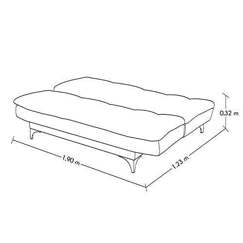 Sofá Cama 3 Lugares Versátil Madero Império Estofados Branco