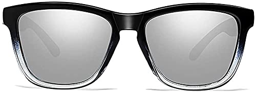 ZHONGWEI Gafas de sol polarizadas y confiables para mujeres y hombres, diseño clásico, 100% protección UVA/UVB (color negro degradado)