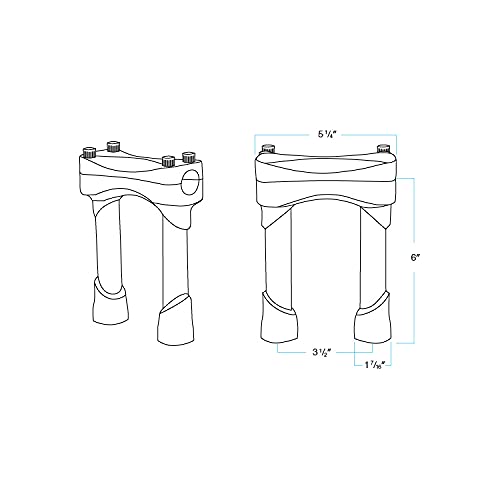 Straight Risers For Harley Dyna Straight Risers - 6 Inch Black Risers ...