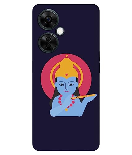 Image of Lord ''Krishna'' (Blue) Printed Hard Mobile Back Cover & Case for OnePlus Nord CE 3 Lite 5G, Designer | Protective & Premium Cover & Case