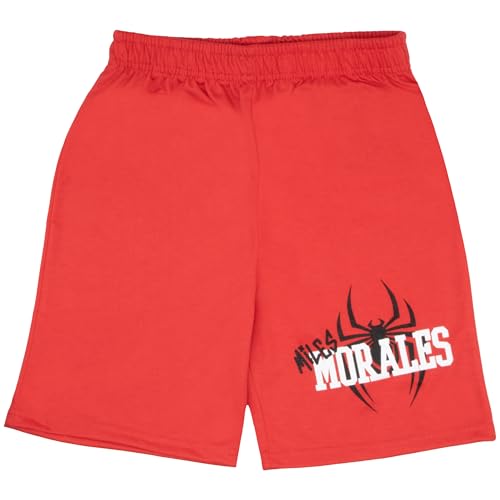 Image of Marvel Spider-Man Miles Morales Boys Short Sleeve T-Shirt and Shorts Set, 2-Piece Superhero Outfit for Kids
