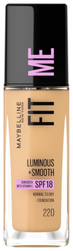 Maybelline New York Foundation verfeinert Poren, 220 Natural Beige, 30 ml – Ansicht 1