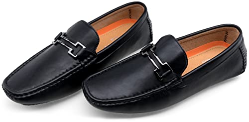 Image of Jousen Men's Penny Loafers Casual Driving Slip On Shoes | Rubber Outsole Soft Lightweight Moccasins Daily Business Wedding Office Travel Boat