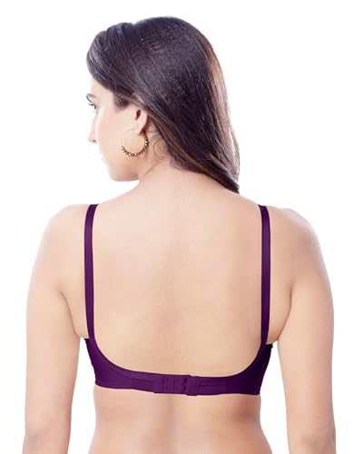 Image of Brida Sajini Women's Cotton Round Stitch Bra | Full Coverage | Single Layered | Non-Padded | Wireless | Saree Bra for Heavy Bust | Daily Use | Combo