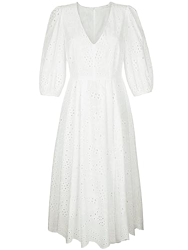 Alba Moda Spitzenkleid Erwachsene-Weiblich Figurumspielend Weiß 44