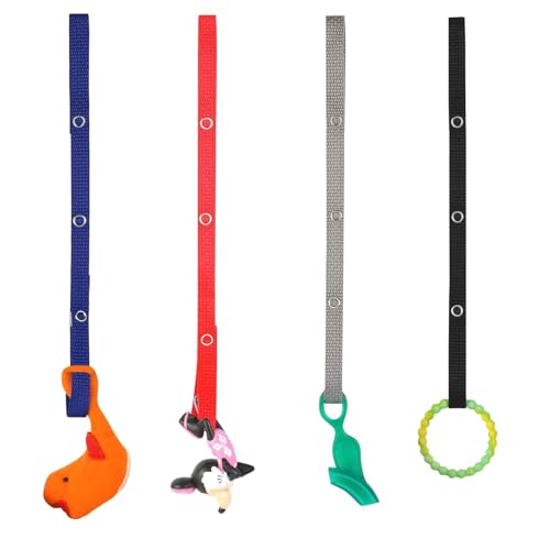 Baby Buddy Secure-A-Toy, Safety Strap Secures Toys, Teether, Pacifiers to Strollers, Highchairs, Car Seats, Adjustable Length Keep Toys Sanitary,...