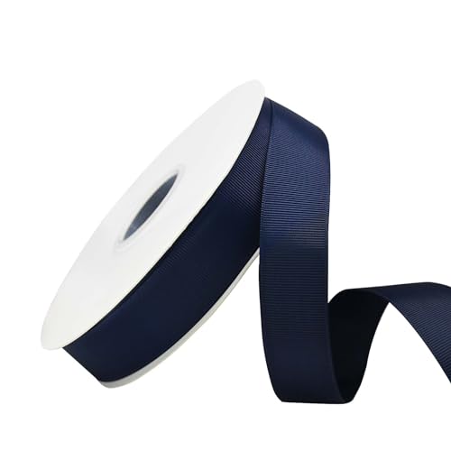 Ribreeze 1 inch Navy Blue Grosgrain Ribbon 50 Yards for Gift Wrapping Weddings DIY Floral Decor Sewing & More
