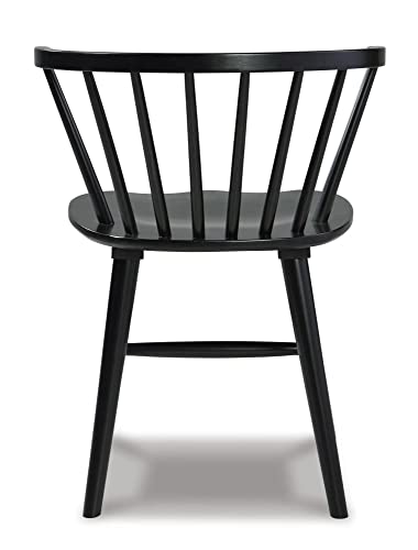 Signature Design By Ashley Otaska Modern Farmhouse Spindle Dining Chair, 2 Count, Black #TOP3