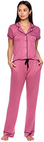 bebe Womens Pajama Sets - PJ Set for Women - Pajamas for Women Logo - Long Sleeve Pajama Set for Women