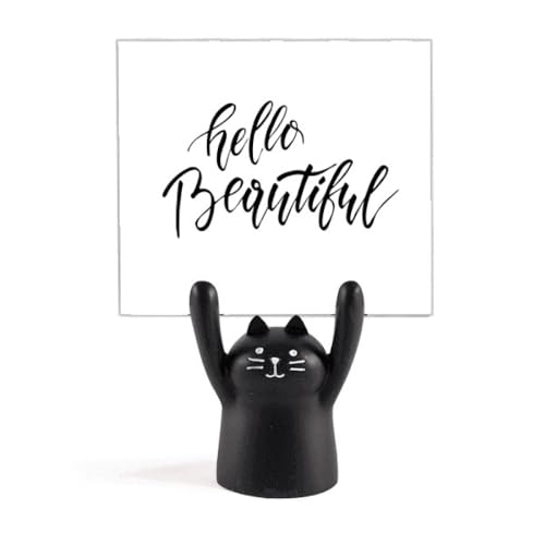 Support pour mémo Hello Beautiful motif chat noir pour bureau