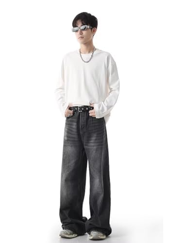 Men's Jeans Straight-Leg Loose Casual Pants4