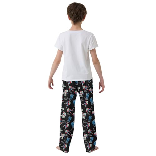 Ice Hockey Players Boys Track Pants Toddler Casual Pants Sweatpants Kids Athletic Pants for 6-8 Years3