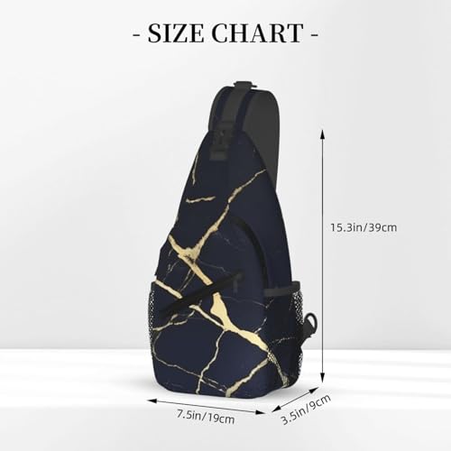 Mochila tipo sling estampado mármol para día a día miniatura 3