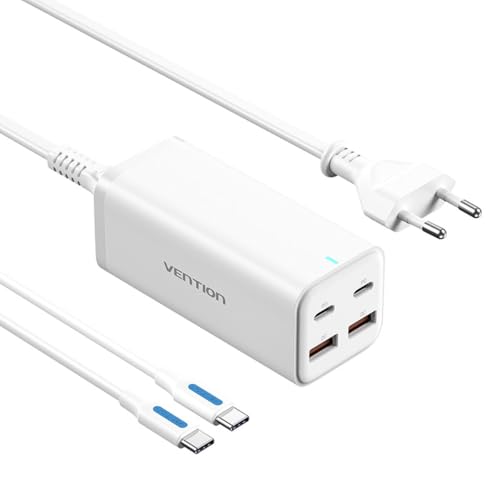 Cargador de pared Vention de 100W blanco para solucionar las esperas y la carga lenta