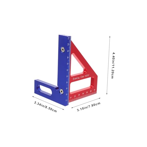 Escuadra medidora angular para carpintería en aluminio miniatura 2