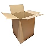 W.E. Roberts Tall Strong Double Wall Extra Large Cardboard Boxes 18" x 18" x 24" / 45cm x 45cm x 61cm 123 Litres Storage Packing Moving House Sturdy Shipping Boxes (1 Box) - Image 7