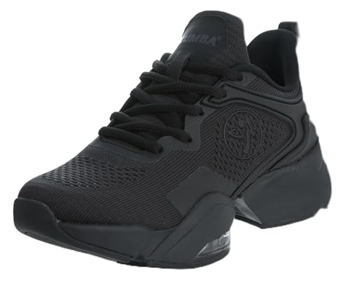 ZUMBA Shoes for Women, Air Stomp Remix II - Black Workout Shoes for...
