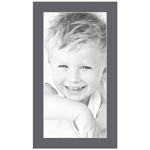 10x20 Granite/Mountain Grey Custom Mat for Picture Frame with 6x16 Opening Size (Mat Only, Frame NOT Included) - 8 Pack