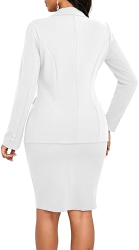 Two Piece Business Suit for Women Elegant Blazer Jacket and Skirt Sets Work Formal Office Clothing Sets2