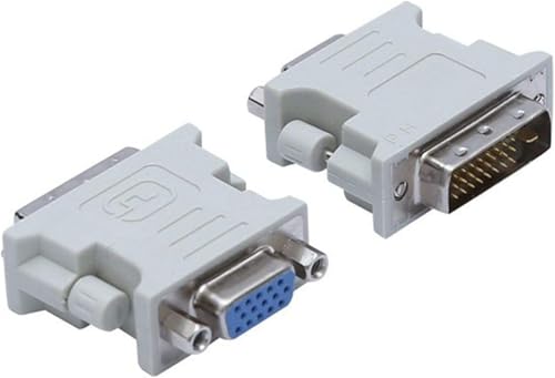 Image of Tobo VGA Adapter DVI-I 24+1 Male to VGA 15 Pin Female Adapter Supports 1080P Full HD for Computer, PC Host, Laptop, Graphics Card to HDTV, LG HP Dell Monitor and Projector TD-523H
