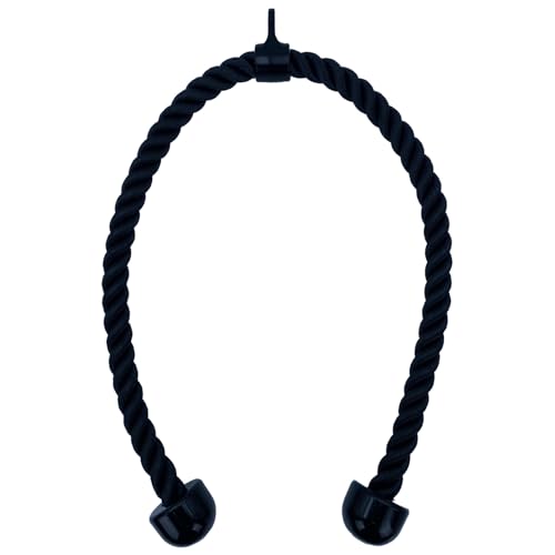 Corde triceps en nylon tressé de haute résistance avec mousqueton en acier pour entraînement lourd