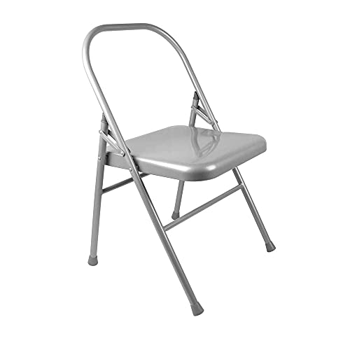 Yoga-Mad Reinforced Folding verstärkter klappbarer Yoga-Stuhl – Silber, zutreffend