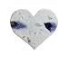 Heart Shape Seed Embedded Purple Petal Handmade Paper Tags (set of 50)
