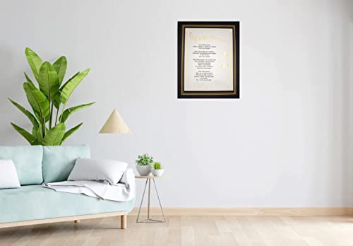 "God Is My Strength," Inspirational, Christian Poem In Vegan Leather Frames With Built-In Easel & Hanger, Hang On A Wall Or Set On A Table, Encouragement & Upliftment For Yourself Or Gift To Others. For Home-Office-Dorm Sizes 10 3/4 X 13 1/4 Inches & 9 7/8 X 11 7/8 Inches (Black, 10 3/4 Inches X 13 1/4) #TOP3