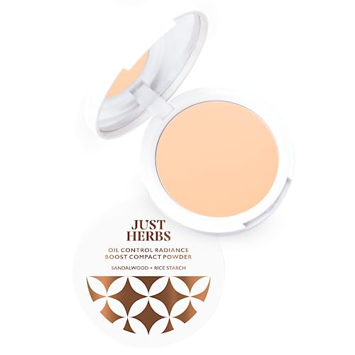 Just Herbs Oil Control Radiance Booster Age Defying Compact Powder for face Makeup 9g