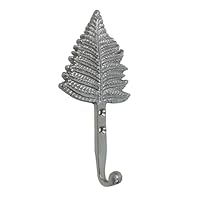 Fenzo Xmas Tree Wall Hook, Antique Decorative Style Handcrafted Wall Hooks for Living Room Bedroom Hallways Bathroom Entryway, Vintage Heavy Duty Aluminium Coat Hook (Silver)
