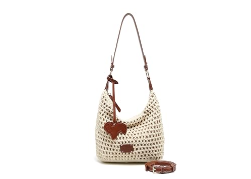 Women's Beach Bag - Summer Soft Large Woven Shoulder Bag Handbag, Beach Handbag, Summer Vacation