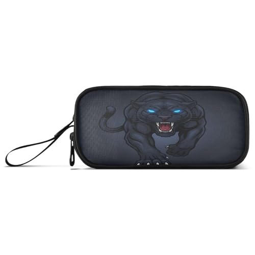 Image of senya Big Capacity Pencil Pen Case, Roaring Panther Pen Box for School Office College Multi-Purpose Pouch Holder Organizer Cosmetics Bag
