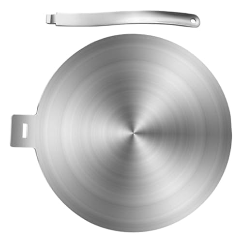 PEPLAYTAL Plaque De Conduction En Acier Inoxydable 30 Cm Adaptateur À Induction Compatible Gaz Et ÉLectrique Pour Cuisine Efficace Et DéCongéLation Rapide