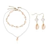 [Contenu Du Produit] Vous Recevrez 1 Collier Coquillage Et 1 Paire De Boucles D'Oreilles Coquillage.La Taille Du Collier Est De 8 Cm Et La Couleur Est Blanc Cassé; La Taille Des Boucles D'Oreilles Est De 5 Cm*0, 6 Cm Et La Couleur Est Blanc Cassé, Ce Qui Convient Aux Amateurs De Bijoux Qui Recherchent Un Style Rétro Et Élé.