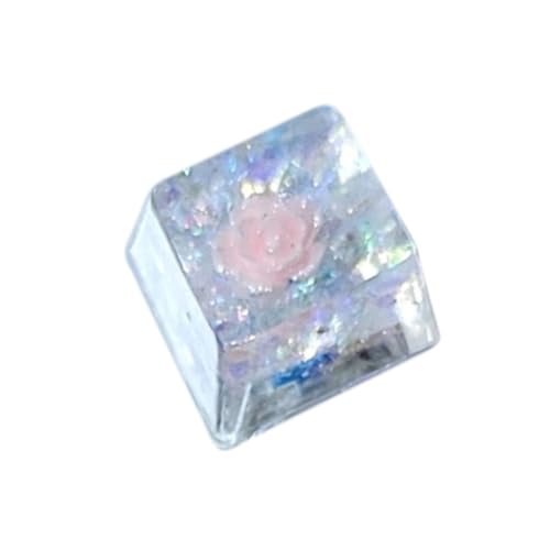 Keycap resina OEM Colorful Epoxy Camelia Flower per tastiera meccanica