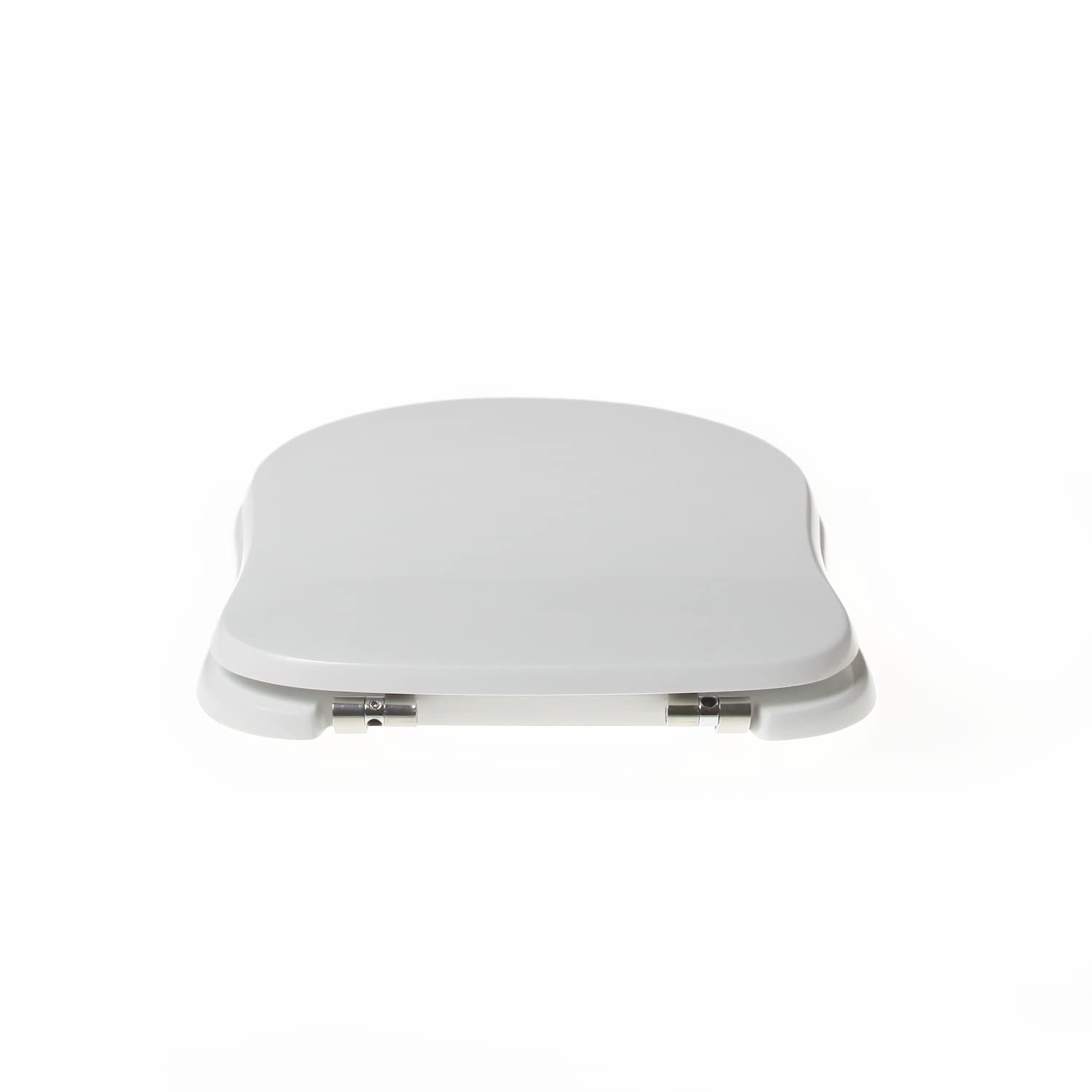 Asiento para inodoro diseñado para Dolomite Antalia Madera poliéster Cremallera Inox - Color: Blanco - Cierre: normal