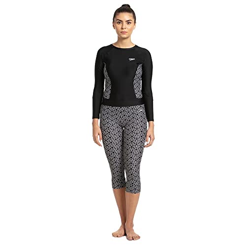 Image of Speedo Women's Endurance 10 Boom Splice Printed Swim Capri