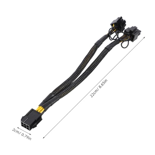 Cable alimentación PCIe doble pin extensor de energía para GPU 3