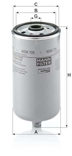 Filtre à carburant MANN-FILTER WDK 725 conception robuste poids-lourds lot de 2 - 4