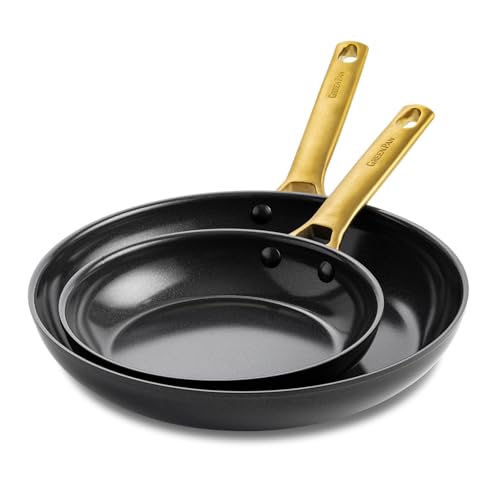 GreenPan Padova Reserve 2 poêles 20/26 cm, antiadhésif céramique, noir