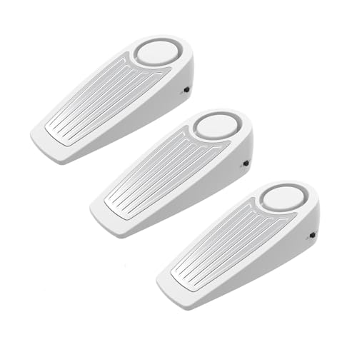 Lancoon 3 Confezioni Allarme di Arresto Della Porta 130dB Forte Chiaro casa Sicurezza Personale Funzionamento Facile Portatile e Reattivo Cuneo da Pavimento per la Casa Camera da Letto Hotel