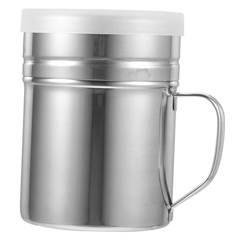 Hoement Recipiente para Condimentos Inoxidable con Mango Ergonomico Dispensador Reutilizable Espolvoreador para Café y Diseño Práctico para Uso Cocina