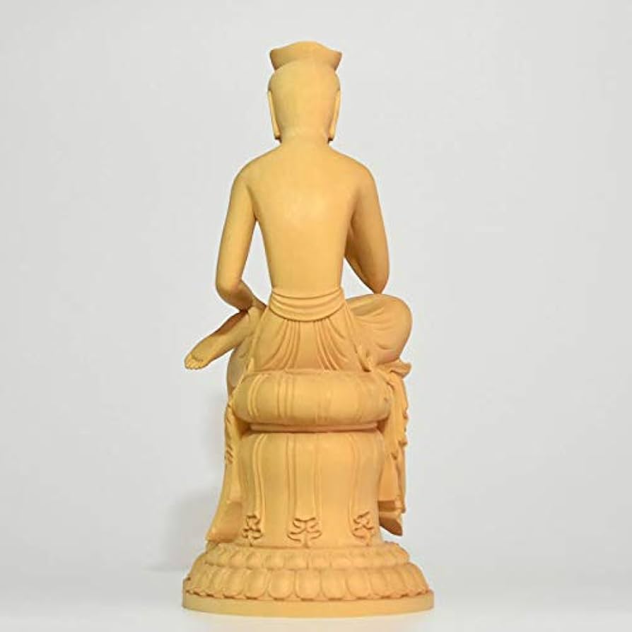 像 木彫 Amazon | YYfashion [金品木彫] 風水 仏像 ツゲの木彫り 観音 木製彫刻