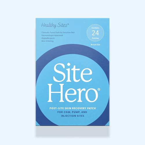 Site Hero Post-Site Skin Recovery Patches - Single use Patches for injections, Pumps, and CGMs - by Healthy Sites (Pack of 24)