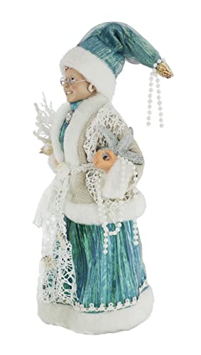 Windy Hill Collection 16" Inch Standing Aquamarine Mrs. Claus Christmas Figurine Figure Decoration 162082 #TOP2