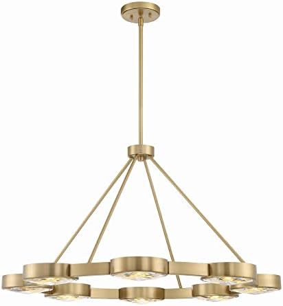 Crystorama Orson 8 Light Modern Gold Chandelier