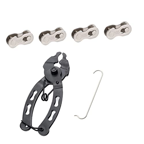 SUPVOX 1Set Bike Chain Connector Set Speed Missing Link with Tool for Repair Durable Bicycle Chain Link for Mountain and Road Bikes Essential Repair Tool
