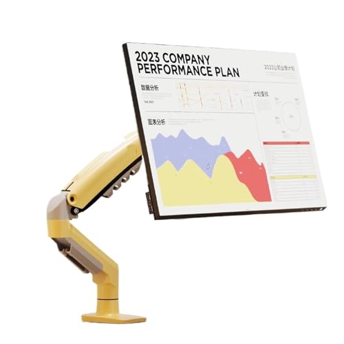 Support de moniteur F80 à bras mécanique articulé écran PC de couleur jaune lave