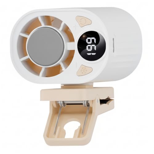 Aire acondicionado portátil para automóvil, aire acondicionado portátil para automóvil, ventilador con clip con enfriamiento de semiconductores: 199 configuraciones de velocidad, ventilador manos lib