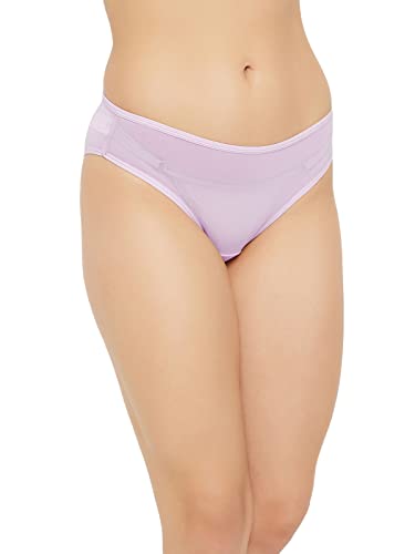 Image of Clovia Women's Lace Low Waist Semi-Sheer Bikini Panty in Purple